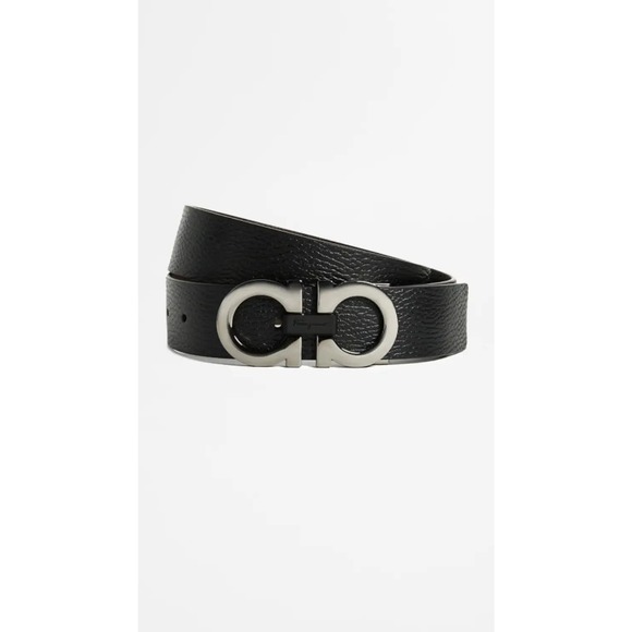 FERRAGAMO Double Gancini Reversible Belt. 45inches - Picture 1 of 11